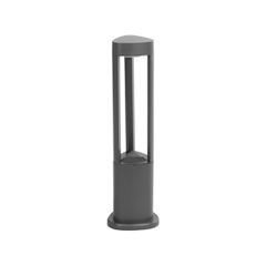 Φωτιστικό Κολωνάκι Κήπου LED 15W 1500lm 60° AC 220-240V Αδιάβροχο IP65 Θερμό Λευκό 2700K - Γκρι Ανθρακί - Μ16.5 x Π16.5 x Υ60cm - 3 Χρόνια Εγγύηση