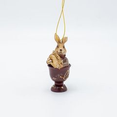 ΣΤΟΛΙΔΙ ΠΟΛΥΡΕΖΙΝ, ΛΑΓΟΣ ΣΕ ΦΛΥΤΖΑΝΑΚΙ VINTAGE, 6x8.5cm