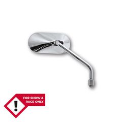 Highsider Smart Agila Handlebar Mirror, Oval, Chrome, Right, No E-Test