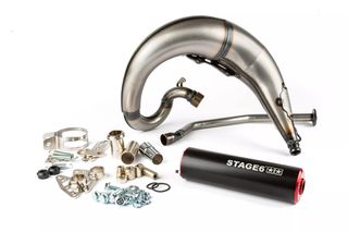 Ολοσωμη Εξατμιση Stage6 Street Sport Hi-Up 70Cc Derbi Senda, Rx 50, Sx 50 (D50B) Μαυρο/Κοκκινο | Stage6