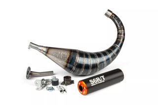 Ολοσωμη Εξατμιση Stage6 R/T 70-80Cc Derbi Senda, Rx 50, Sx 50 (D50B) Μαυρο/Πορτοκαλι | Stage6