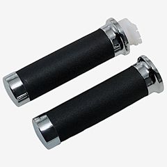 HONDA YAMAHA SUZUKI KAWASAKI  Χειρολαβές χρωμίου 1 ίντσα με Γκρίπ Γκαζιού !!!