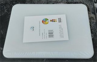 Πλάκα Κοπής Πολυαιθυλενίου 33x18x1Cm Σε Μαύρο & Άσπρο Χρώμα - Καινούργια.
