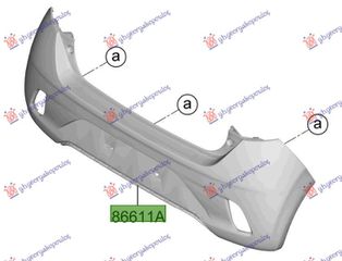 ΠΡΟΦΥΛΑΚΤΗΡΑΣ ΠΙΣΩ (ΜΕ ΤΡΥΠΕΣ ΓΙΑ PDS) (Γ) HYUNDAI i10 III 19-23 HYUNDAI i10 III 23-