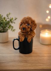 Poodle tea cup