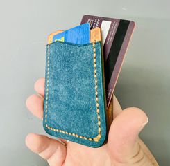 χειροποίητο δερμάτινο πορτοφόλι για κάρτες
