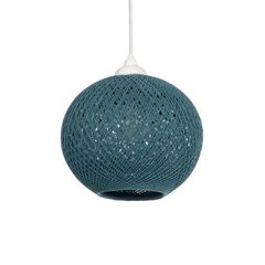 GLOBOSTAR® SOLEI 205-0012 Boho Κρεμαστό Φωτιστικό Οροφής με Ντουί 1 x E27 AC 220-240V IP20 - Τιρκουάζ - M20 x Π20 x Υ25cm