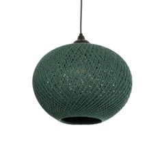 GLOBOSTAR® SOLEI 205-0014 Boho Κρεμαστό Φωτιστικό Οροφής με Ντουί 1 x E27 AC 220-240V IP20 - Πράσινο - M30 x Π30 x Υ26cm