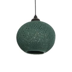 GLOBOSTAR® SOLEI 205-0015 Boho Κρεμαστό Φωτιστικό Οροφής με Ντουί 1 x E27 AC 220-240V IP20 - Πράσινο - M20 x Π20 x Υ25cm