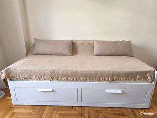 Καναπές κρεβάτι αναδιπλούμενο με δύο στρώματα terzostrom