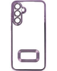 Slim TPU Clear Fashion Case protect lens for Samsung Galaxy A56 Deep Purple