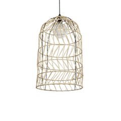 GLOBOSTAR® NETI 205-0025 Boho Κρεμαστό Φωτιστικό Οροφής με Ντουί 1 x E27 AC 220-240V IP20 - Μπεζ - M35 x Π35 x Υ63cm