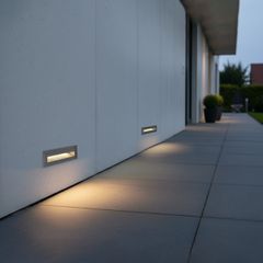 kelvo® STEPART KLV-101-0087 Μοντέρνο Χωνευτό Φωτιστικό Σκαλοπατιού - Διαδρόμου LED 6W 750lm 45° AC 220-240V Αδιάβροχο IP65 Θερμό Λευκό 2700K - Lumileds SMD Chip & TÜV SÜD Driver - Γκρι Ανθρακί Ματ - Μ