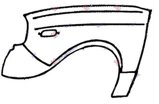 ΦΤΕΡΟ ΕΜΠΡΟΣ ΑΡΙΣΤΕΡΑ  TOYOTA HI-LUX (RN 20/25) 74-79