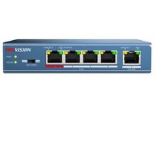 Hikvision DS-3E0105P-E(B) Unmanaged L2 PoE+ Switch με 4 Θύρες Ethernet