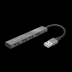 Trust TR-23786 USB 2.0 Hub 4 Θυρών με σύνδεση USB-A Γκρι