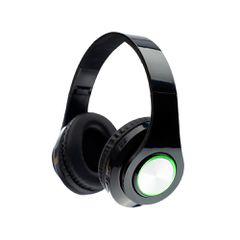 Spacer SPBH-CRYSTAL-RGB Crystal Audio BT-02 Ασύρματα Bluetooth On Ear Ακουστικά με 8 ώρες Λειτουργίας Μαύρα