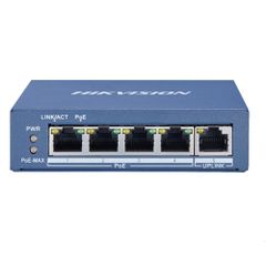 Hikvision DS-3E0505P-E Unmanaged L2 PoE+ Switch με 4 Θύρες Gigabit (1Gbps) Ethernet