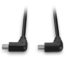 Lindy LY-32009 Angle (90°) USB 2.0 Cable USB-C male - USB-C 60W Μαύρο 1m
