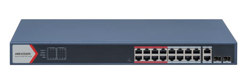 Hikvision DS-3E1318P-EI(B) Managed L2 PoE+ Switch με 16 Θύρες Ethernet