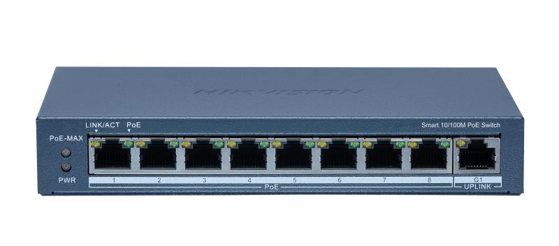 Hikvision DS-3E1309P-EI(B) Managed L2 PoE+ Switch με 8 Θύρες Ethernet