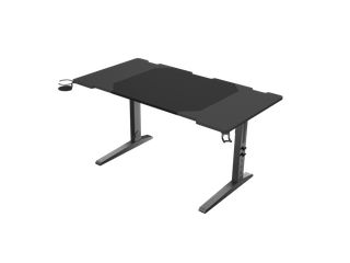 Genesis NDS-2249 Γραφείο Gaming Holm Ξύλινο Μαύρο με LED 140x75x70εκ.