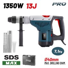 BORMANN Pro BPH7610 Σκαπτικό Περιστροφικό Πιστολέτο SDS-MAX 1350W 13J + 4 Εξαρτήματα ( 063469 )