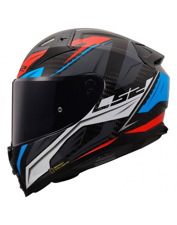 LS2 FF811 Vector II Carbon Savage White/Blue/Red
