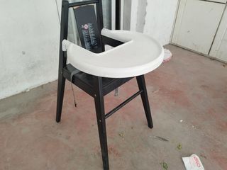 Ξύλινο καρεκλάκι φαγητού με δίσκο BLÅMES ΙΚΕΑ