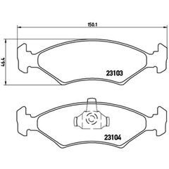 Σετ τακάκια, Δισκόφρενα Brembo P 24 043
