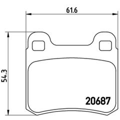 Σετ τακάκια, Δισκόφρενα Brembo P 50 013