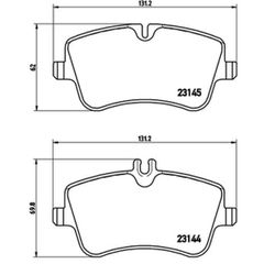 Σετ τακάκια, Δισκόφρενα Brembo P 50 045