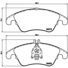 Σετ τακάκια, Δισκόφρενα Brembo P 50 069