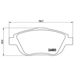 Σετ τακάκια, Δισκόφρενα Brembo P 61 103