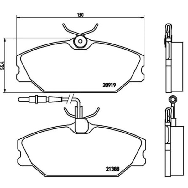 Σετ τακάκια, Δισκόφρενα Brembo P 68 014