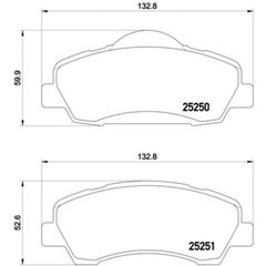 Σετ τακάκια, Δισκόφρενα Brembo P 61 113