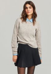 Funky Buddha Γυναικεία Πλεκτή μπλούζα με τελείωμα rib FBL012-108-09