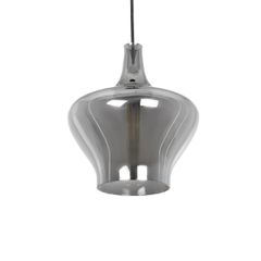 Κρεμαστό Φωτιστικό Οροφής με Ντουί 1 x E27 AC 220-240V IP20 - Μαύρο Φιμέ - Μ20 x Π20 x Υ22cm