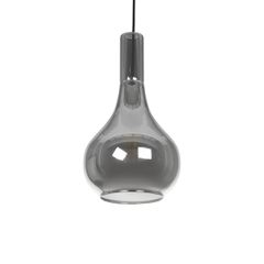 Κρεμαστό Φωτιστικό Οροφής με Ντουί 1 x E27 AC 220-240V IP20 - Μαύρο Φιμέ - Μ20 x Π20 x Υ36cm