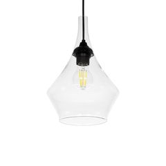 Κρεμαστό Φωτιστικό Οροφής με Ντουί 1 x E27 AC 220-240V IP20 - Διάφανο - Μ20 x Π20 x Υ31cm