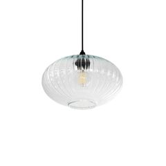 Κρεμαστό Φωτιστικό Οροφής με Ντουί 1 x E27 AC 220-240V IP20 - Διάφανο - Μ30 x Π30 x Υ22cm