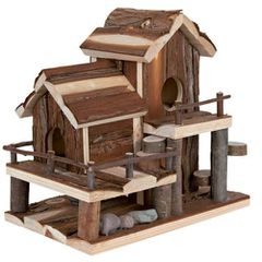 Ξυλινο σπιτακι Trixie για Hamster + Υλικα κλουβιού