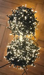 Ένα τμχ. 1200 Χριστουγεννιάτικα λαμπάκια Jumbo Έσω-'Εξω (IP44) Χώρου LED & μία πρίζα IP44