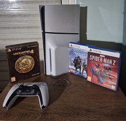 PlayStation 5 Slim Disc Edition Και 3 Παιχνίδια (GOW, Spider-Man 2, Uncharted) - Άριστο