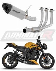 Dominator Ολόσωμη Εξάτμιση HP8 Titanium/Carbon End Triumph STREET TRIPLE 765 S / R / RS 2024 - 2025 Euro5+  Με Σιγαστήρα