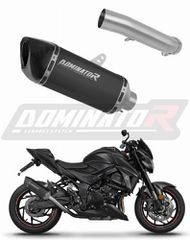 Dominator Εξάτμιση Τελικό HP6 Black/Carbon End  Suzuki GSX-S 750 2017 - 2020 Με Σιγαστήρα