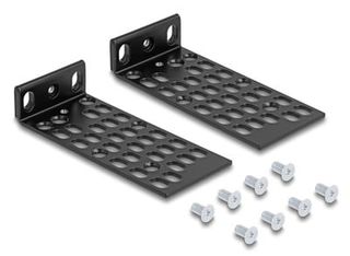 DELOCK σετ βάσεις τοποθέτησης για rack 67281, μαύρο, 2τμχ