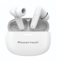 POWERTECH earphones με θήκη φόρτισης PT-1432, True Wireless, 35/300mAh, μαύρα