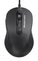 POWERTECH ενσύρματο ποντίκι PT-1467, οπτικό, έως 1600DPI, μαύρο