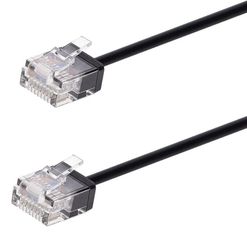 POWERTECH καλώδιο δικτύου CAB-N435, Cat 6A U/UTP, ultra slim, copper, 500MHz, 7.5m, μαύρο